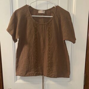Nomad Daisy Organic Cotton Blouse Cinnamon